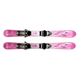 Alpina Dětské lyže Zoom růžové 90 cm + vázání SX45