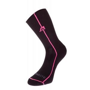 Alpine Pro BANFF 3 černo růžové ponožky - S - EU 35-38