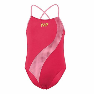 Aqua Sphere Dívčí plavky Michael Phelps LUMY RACING BACK - růžové - 6 let (122 cm)