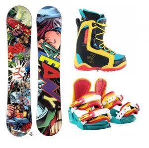 Beany Heropunch dětský snowboard + vázání Beany Junior + boty Beany  - 159 cm Wide + S - EU 32-37 (200-235mm)