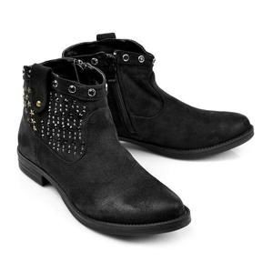 BELLE WOMEN E8949B Skvělé černé kotníčkové boty s hvězdičkami - EU 37