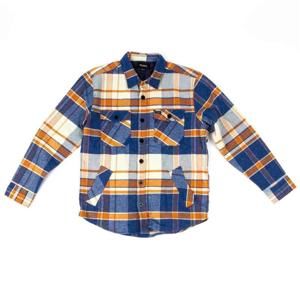Brixton Durham l/s Flannel blue/orange (BLORG) košile - S