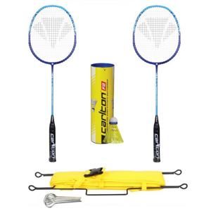 Carlton Aeroblade 5000 Blue badmintonová raketa (výhodný set 2ks) + míče Carlton F2 Yellow (střední/modrý) + Merco lajny na badmintonový kurt