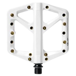 CrankBrothers Stamp 1 Large Pedály - Large Summer White / Gold pins