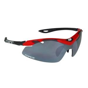 Force DUKE červeno-černé cyklistické brýle + skla
