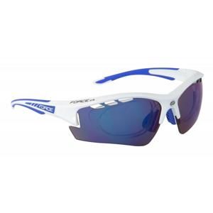 Force F RIDE PRO bílé diop.klip-modrá laser skla cyklistické brýle