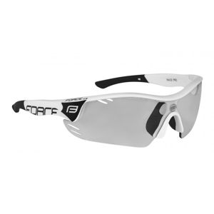 Force RACE PRO bílo-černé cyklistické brýle - fotochromatické