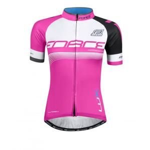 Force LUX růžový dámský cyklistický dres - XS
