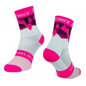 Force Ponožky TRIANGLE bílo-růžové - XS/30-35