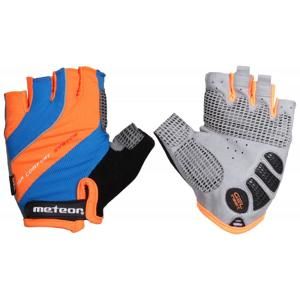 Meteor GEL GX40 cyklistické rukavice - S - modrá-oranžová