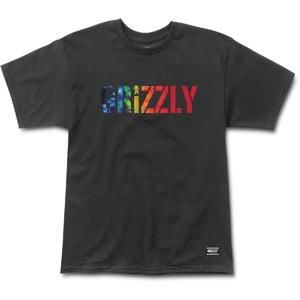 Grizzly Acid Stamp Tie-Dye T-Shirt Black (BLK) triko - L