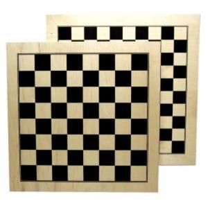H.O.T. SPORTS + TOYS Dřevěná šachovnice velikost 6 / šachovnice na dámu 10x10 černá