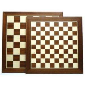 H.O.T. SPORTS + TOYS Dřevěná šachovnice velikost 6 / šachovnice na dámu 10x10 hnědá