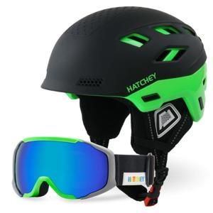 Hatchey Set Desire black helma + Fly Junior green dětské brýle - L-XL (58-62 cm)