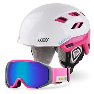 Hatchey Set Desire white helma + Fly Junior pink dětské brýle - L/XL (58-62 cm)