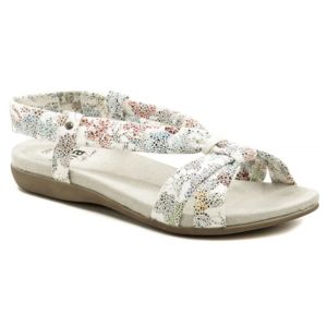 Jana 8-28164-24 bílé květované dámské sandály šíře H - EU 36