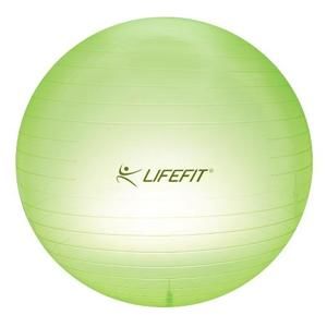 Lifefit Gymnastický míč TRANSPARENT 65 cm, sv. zelený