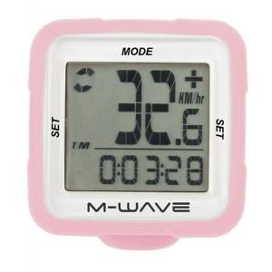 M-WAVE SILIKON 14 FUNKCÍ růžový cyklocomputer