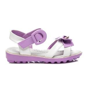 M223W/PU Dokonalé fialové dětské sandálky s mašlí - EU 29
