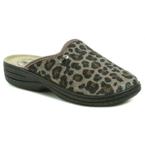 Medi Line 514 hnědé leopard dámské zdravotní pantofle - EU 38