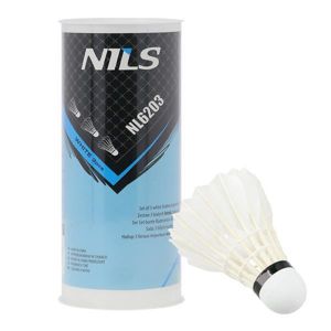 NILS Bílé badmintonové míčky z pěří NL6203 3ks