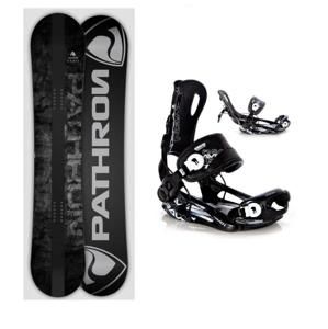 Pathron Draft + vázání Raven Fastec FT black snowboardový set - 161 cm Wide + L (EU 41-44)