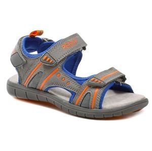 Peddy PO-512-37-07 šedo oranžové dětské sandály - EU 34