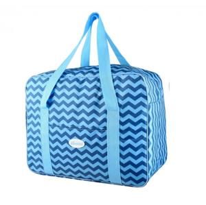 Plážová termotaška - chladící taška Kasaviva 23 litrů modrá vlnky