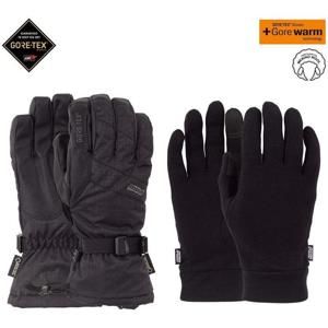 POW Warner GTX Long Glove + Warm Black (BK) rukavice - S