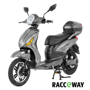 RACCEWAY E-moped šedý-lesklý s baterií 12Ah + sleva 1000,- na příslušenství - 250