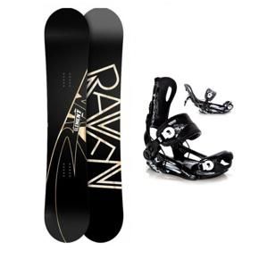 Raven Element + vázání Raven Fastec FT black snowboardový set - 160 cm + L (EU 41-44)