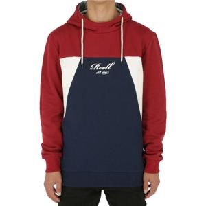 Reell Color Block Hoodie red/navy/cream (RED-NAVY-CREAM) mikina - XL