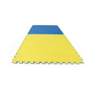 Sedco TATAMI PUZZLE podložka oboustranná 100x100x2,5 cm modro-žlutá