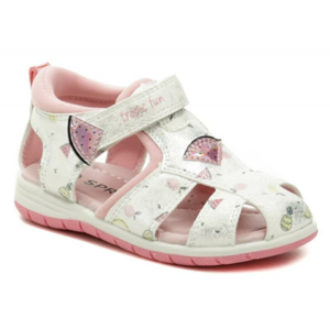 Sprox 524351 stříbrno růžové dívčí sandálky - EU 24