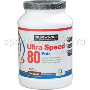 Survival Ultra Speed 80 Fair Power 1000 g - Jahoda jogurt (dostupnost 7 dní)