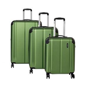 Travelite City 4w S,M,L Green – sada 3 kufrů kufr + sleva 500,- na příslušenství