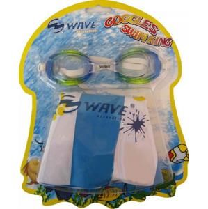 Wave Sada dětské plavecké brýle + nafukovací kruh Wave - Modrá