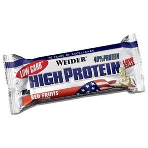 Weider 40% Protein Low Carb High Protein Bar 100g - stracciatella