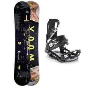 Woox Club of 7th snowboard + vázání Raven Fastec FT 270 black  - 155 cm + M (EU 39–41)