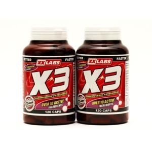 Xxlabs X3 Thermogenic Fatburner 120 kapslí 1+1 ZDARMA